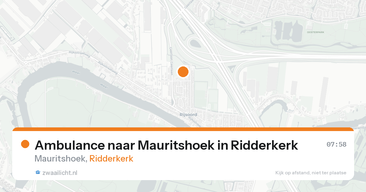 Ambulance naar Mauritshoek in Ridderkerk — 18 aug 2026