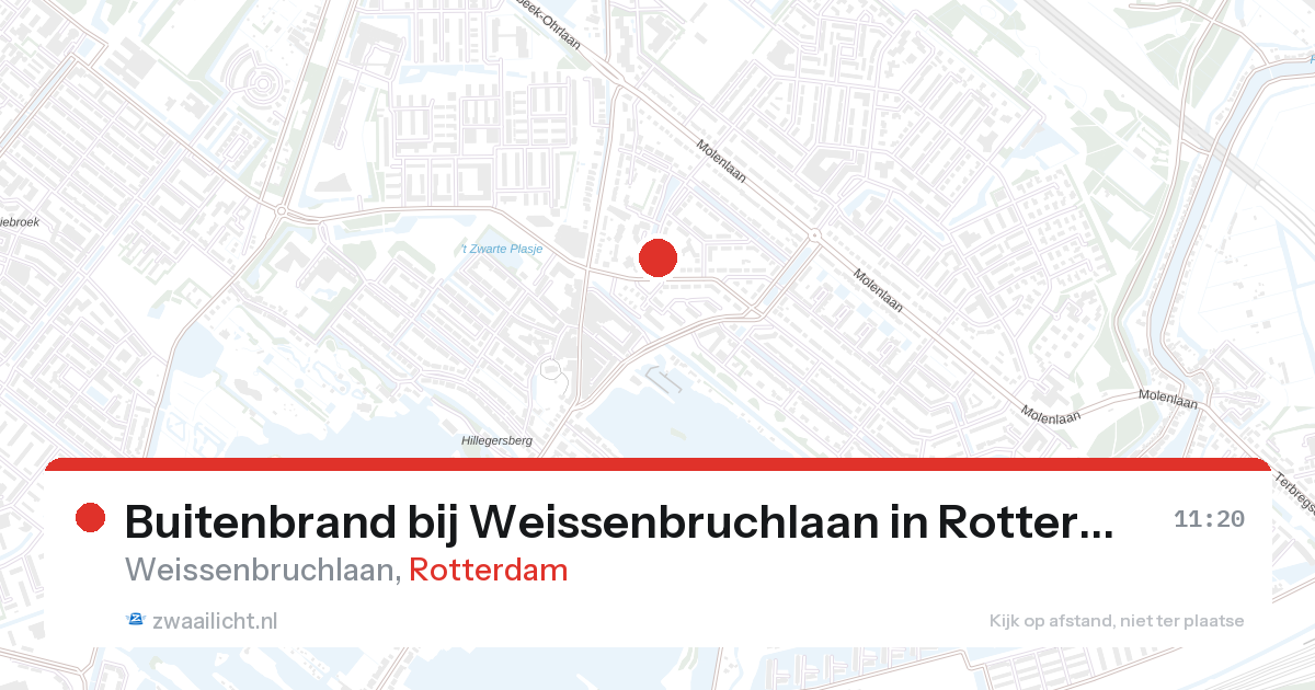 Buitenbrand bij Weissenbruchlaan in Rotterdam — 27 aug 2026
