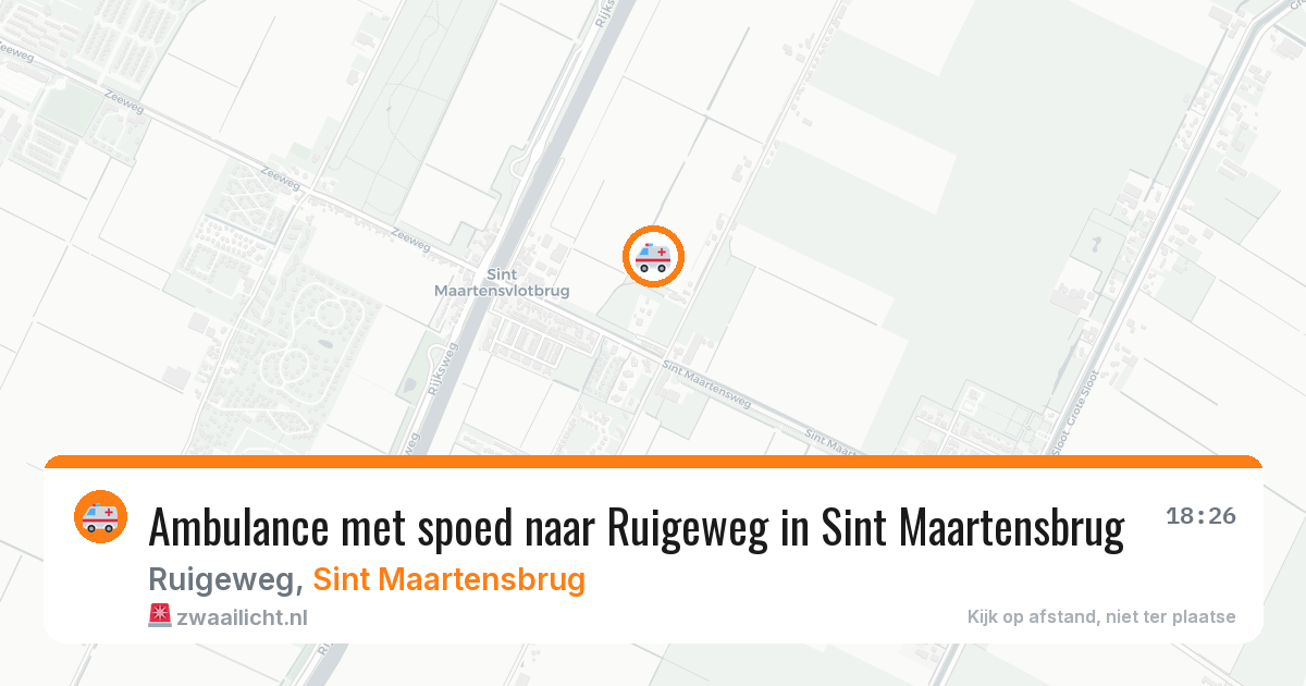 Ambulance met spoed naar Ruigeweg in Sint Maartensbrug — 8 jun 2026