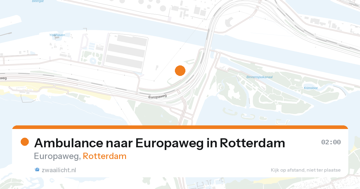 Ambulance naar Europaweg in Rotterdam — 18 jul 2026