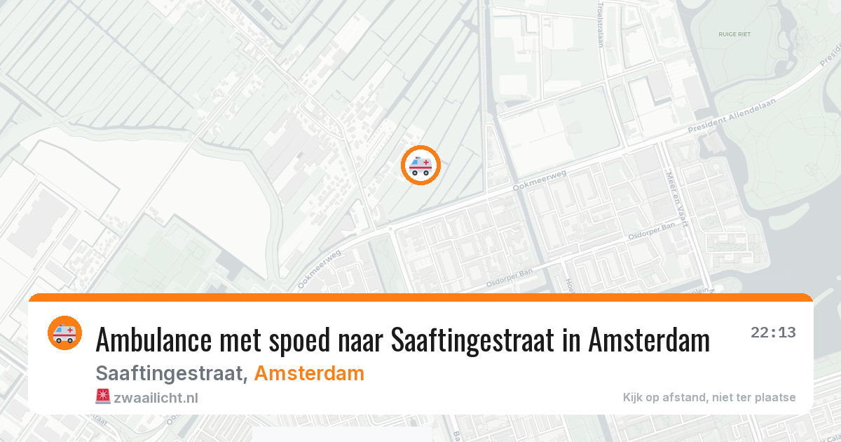 Ambulance met spoed naar Saaftingestraat in Amsterdam — 8 apr 2026
