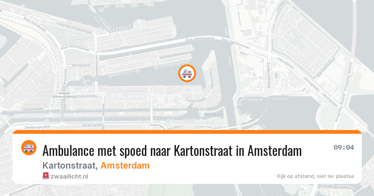 Ambulance met spoed naar Kartonstraat in Amsterdam — 31 mei 2026