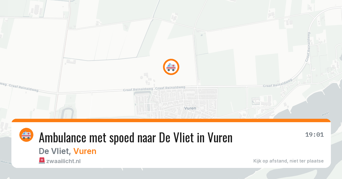 Ambulance met spoed naar De Vliet in Vuren — 3 jul 2026