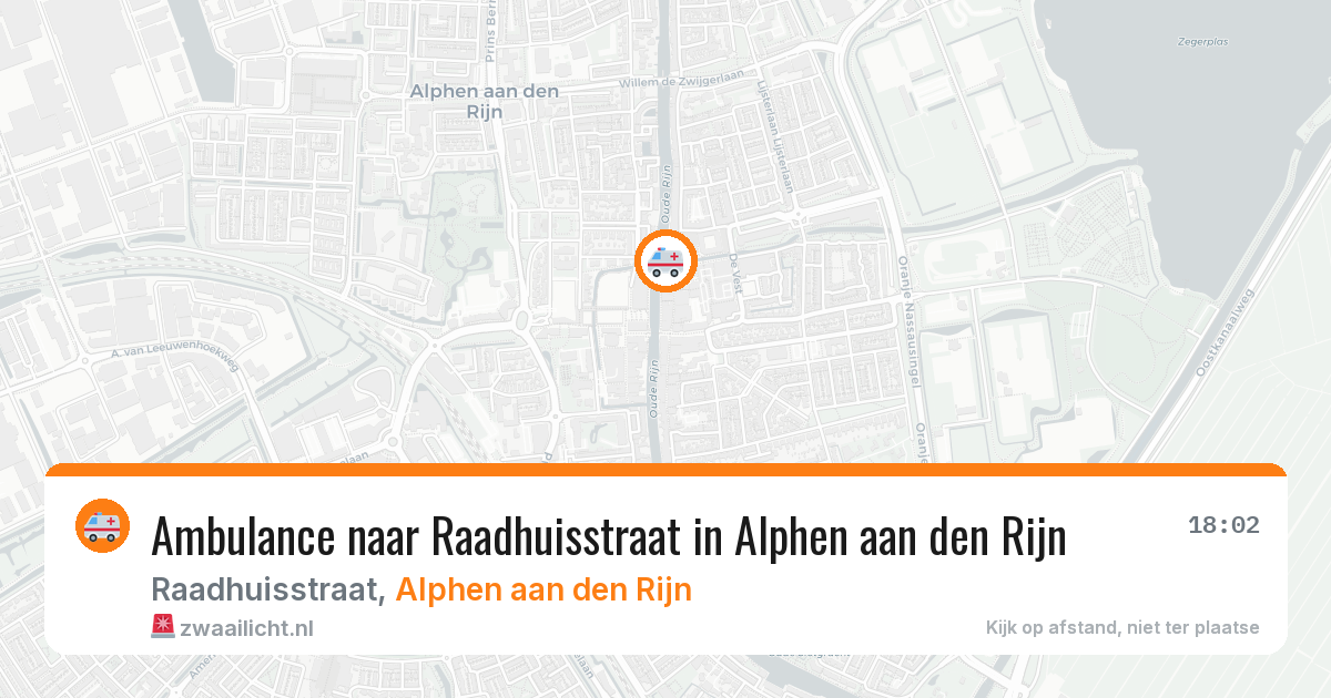 Ambulance naar Raadhuisstraat in Alphen aan den Rijn — 23 jun 2026