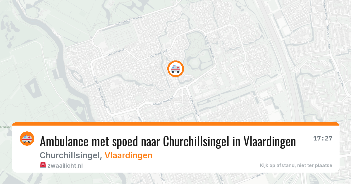 Ambulance met spoed naar Churchillsingel in Vlaardingen — 15 mei 2026