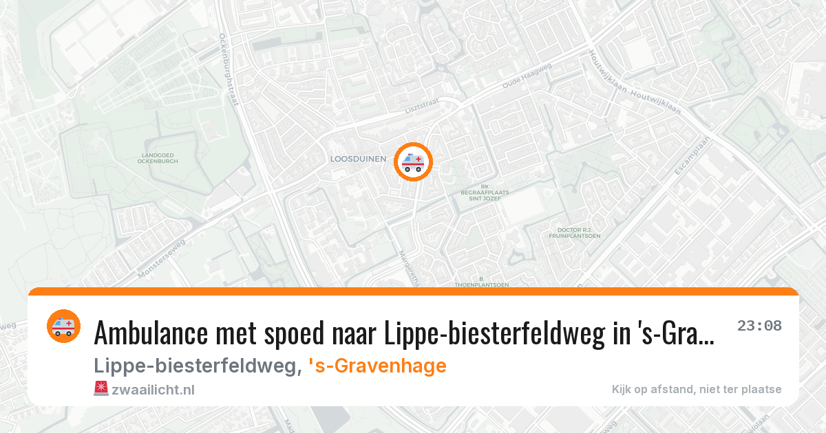 Ambulance met spoed naar Lippe-biesterfeldweg in 's-Gravenhage — 25 feb 2026