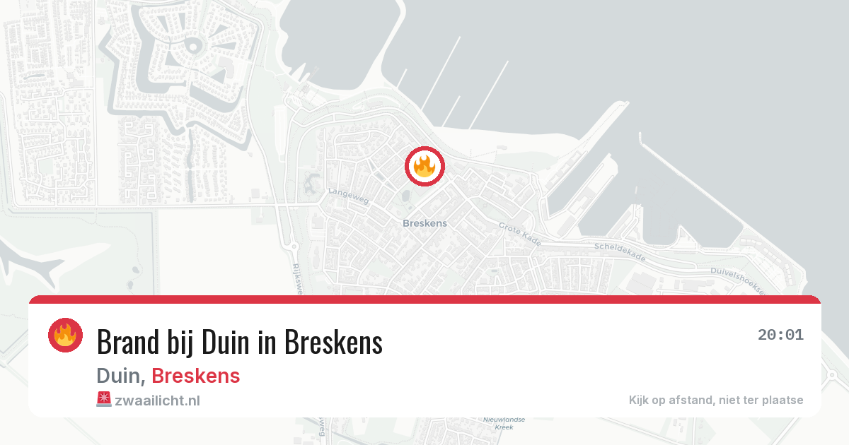 Brand bij Duin in Breskens — 24 mei 2026