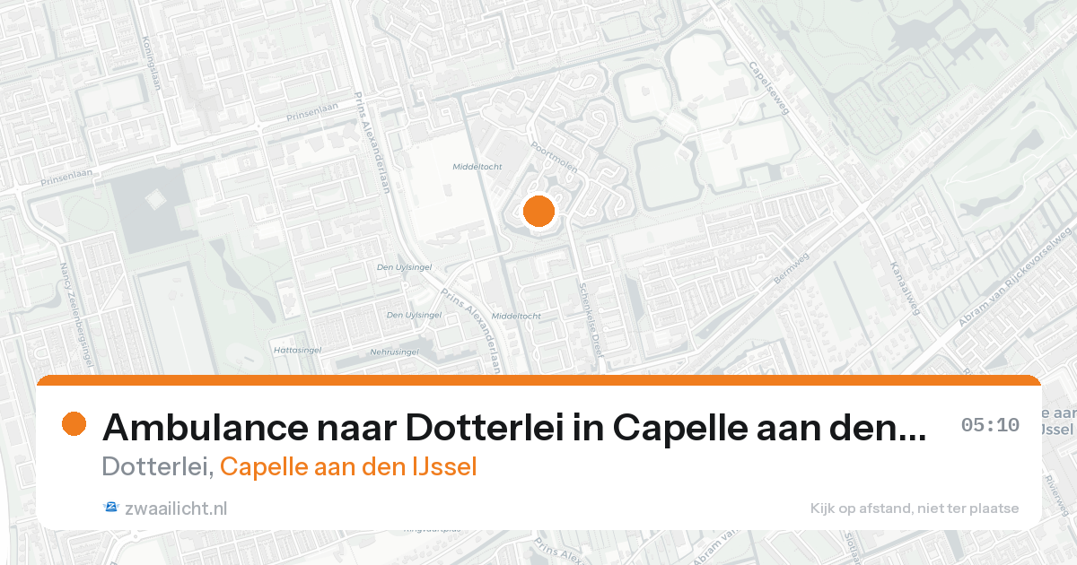 Ambulance naar Dotterlei in Capelle aan den IJssel — 25 aug 2026