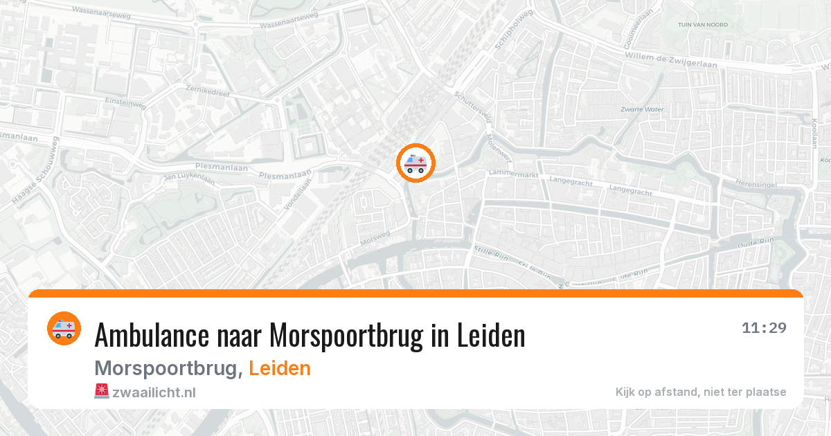 Ambulance naar Morspoortbrug in Leiden — 30 jun 2026