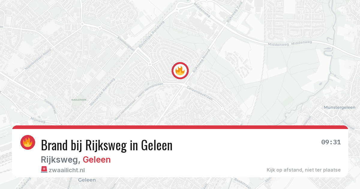 Brand bij Rijksweg in Geleen — 28 jul 2026