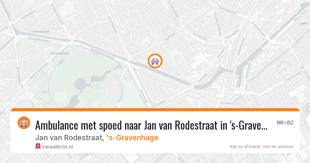 Ambulance met spoed naar Jan van Rodestraat in 's-Gravenhage — 26 mrt 2026