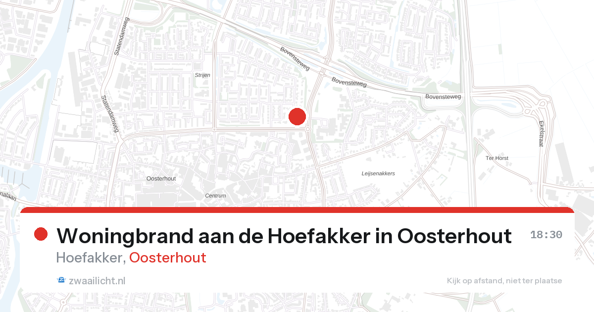 Woningbrand aan de Hoefakker in Oosterhout — 1 feb 2026