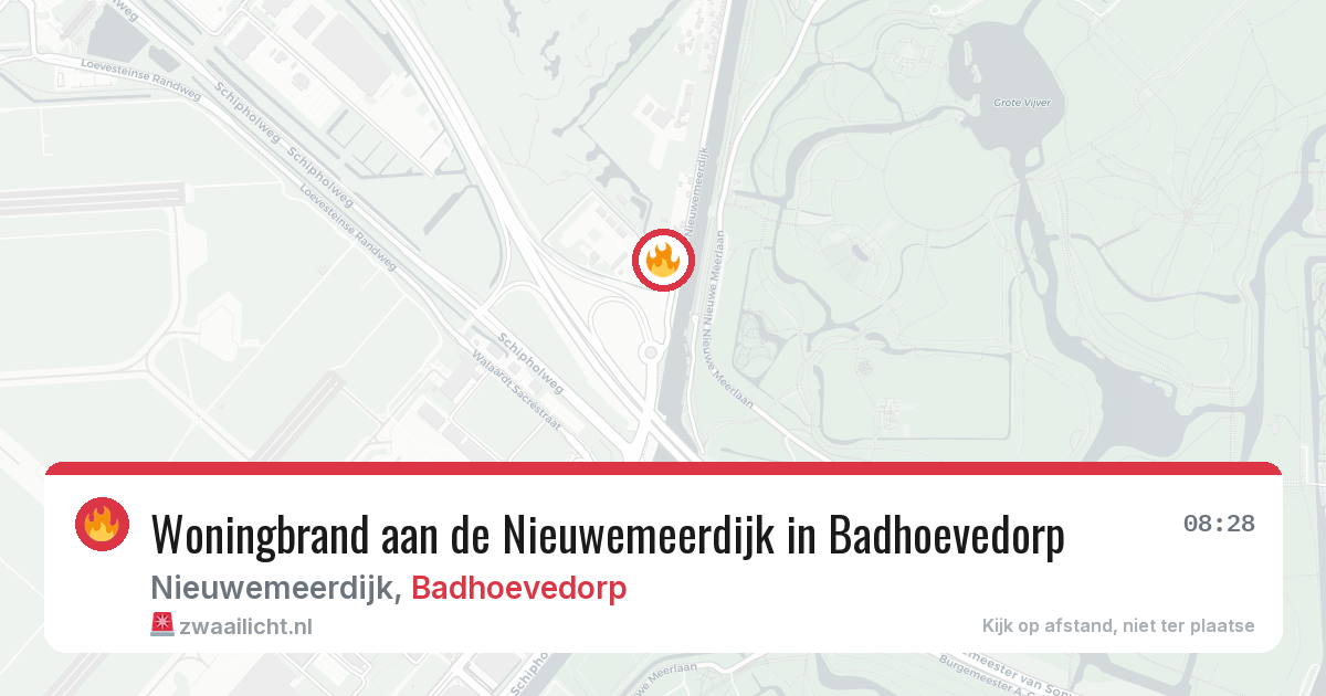 Woningbrand aan de Nieuwemeerdijk in Badhoevedorp — 6 apr 2026