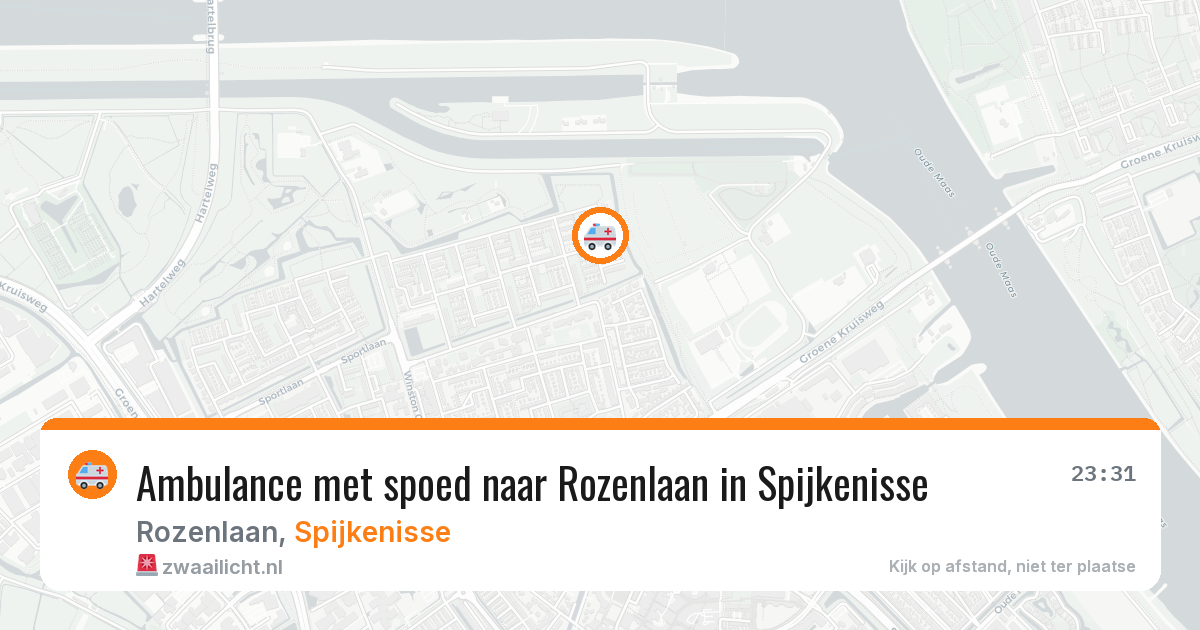 Ambulance met spoed naar Rozenlaan in Spijkenisse — 12 apr 2026