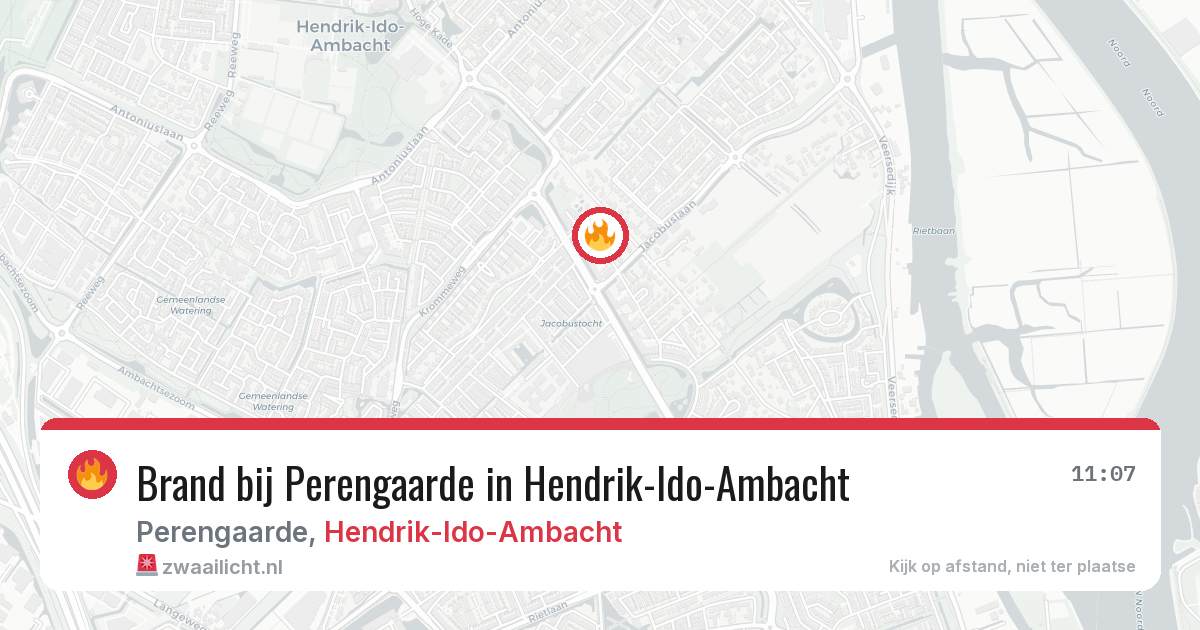 Brand bij Perengaarde in Hendrik-Ido-Ambacht — 7 jul 2026