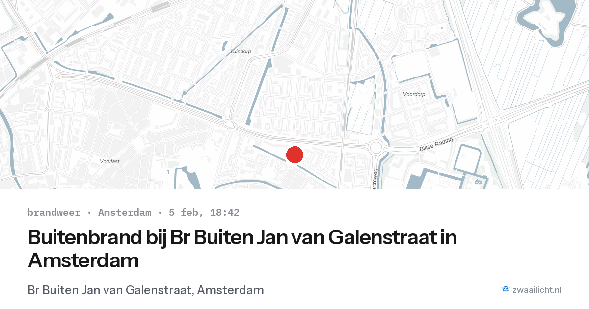 Buitenbrand bij Br Buiten Jan van Galenstraat in Amsterdam — 5 feb 2026