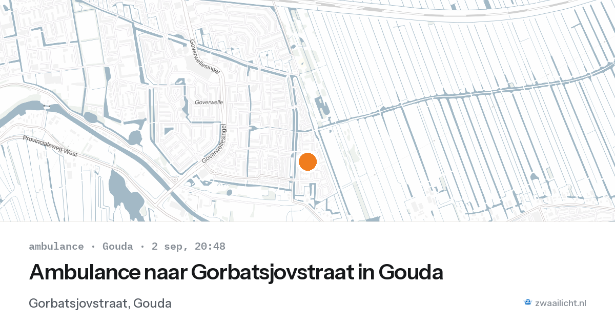 Ambulance naar Gorbatsjovstraat in Gouda — 2 sep 2026