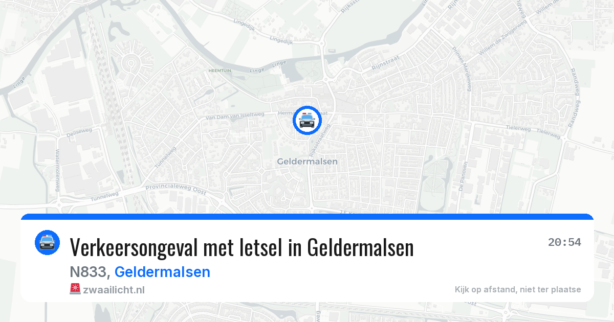 Verkeersongeval met letsel in Geldermalsen — 14 jun 2026