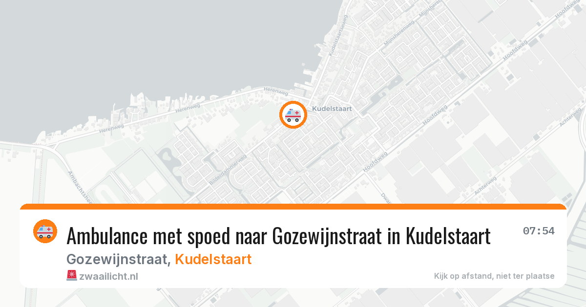 Ambulance met spoed naar Gozewijnstraat in Kudelstaart — 6 jun 2026