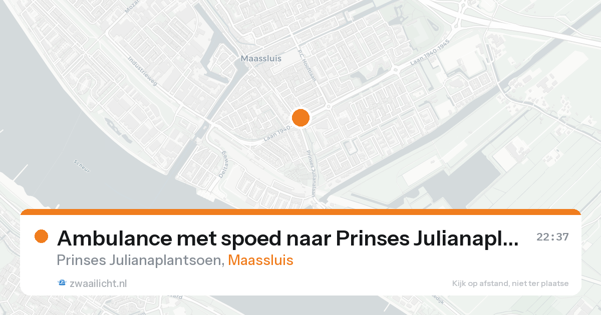 Ambulance met spoed naar Prinses Julianaplantsoen in Maassluis — 5 jul 2026