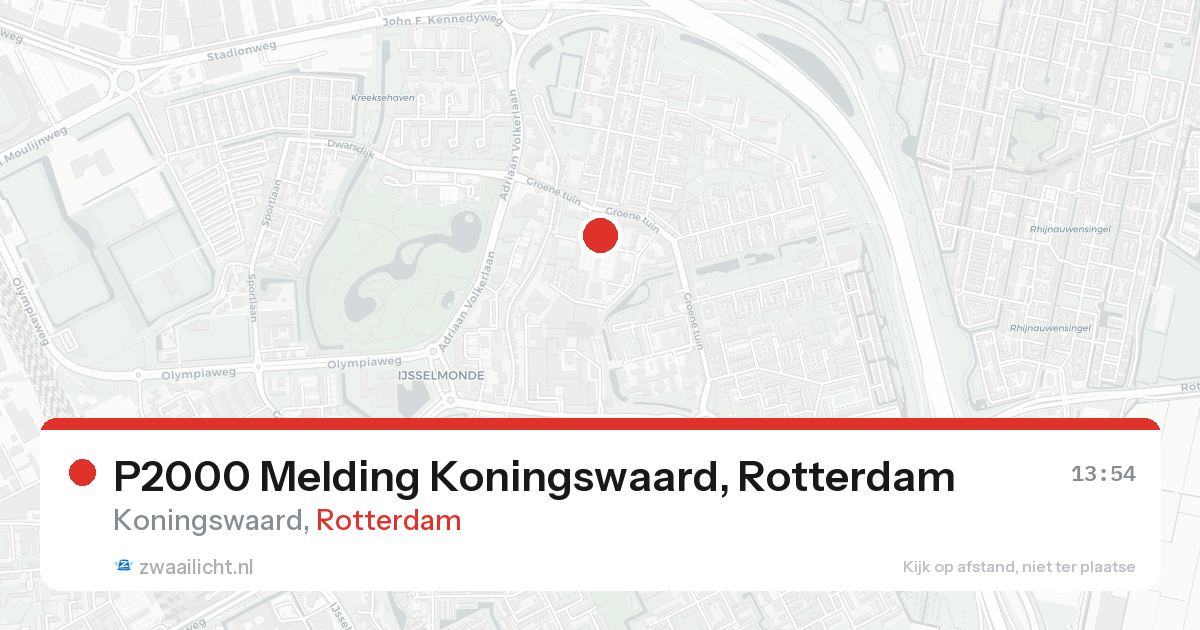P2000 Melding Koningswaard, Rotterdam — 7 feb 2026