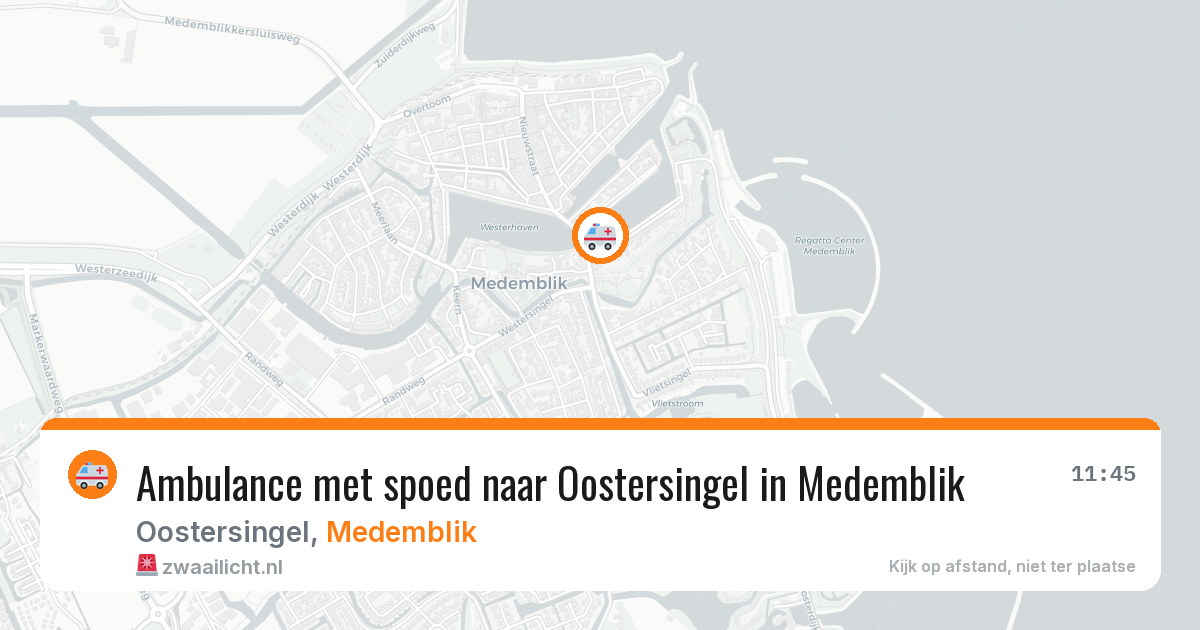 Ambulance met spoed naar Oostersingel in Medemblik — 7 aug 2026