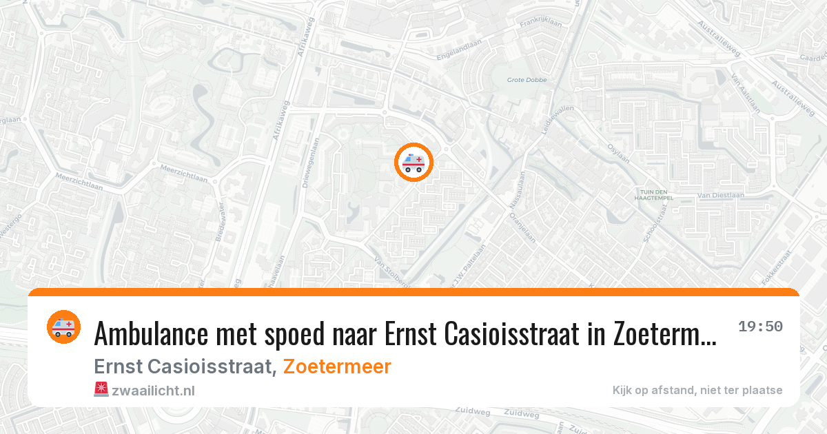 Ambulance met spoed naar Ernst Casioisstraat in Zoetermeer — 27 jun 2026