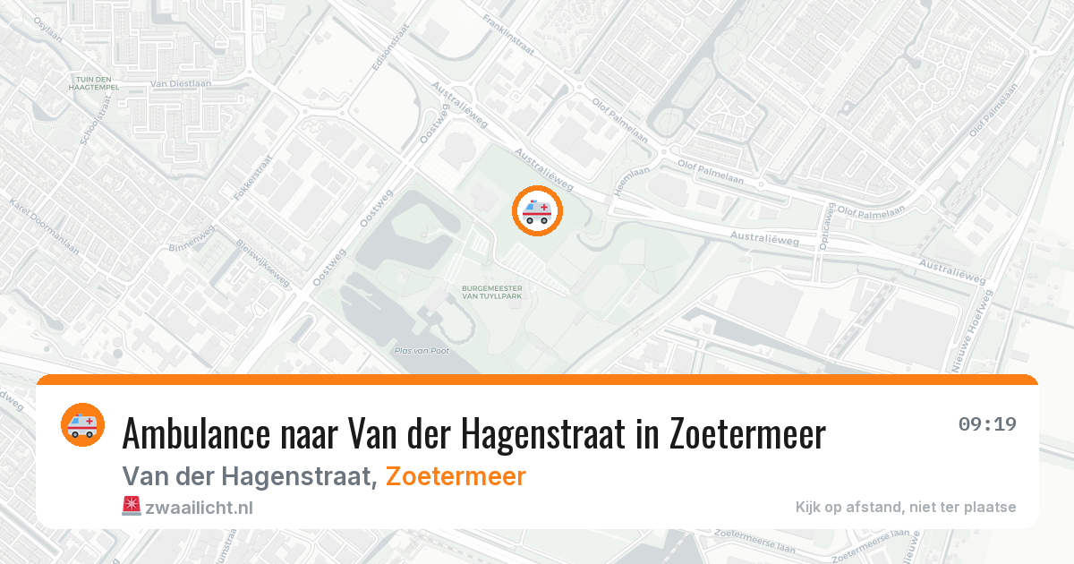 Ambulance naar Van der Hagenstraat in Zoetermeer — 18 mrt 2026