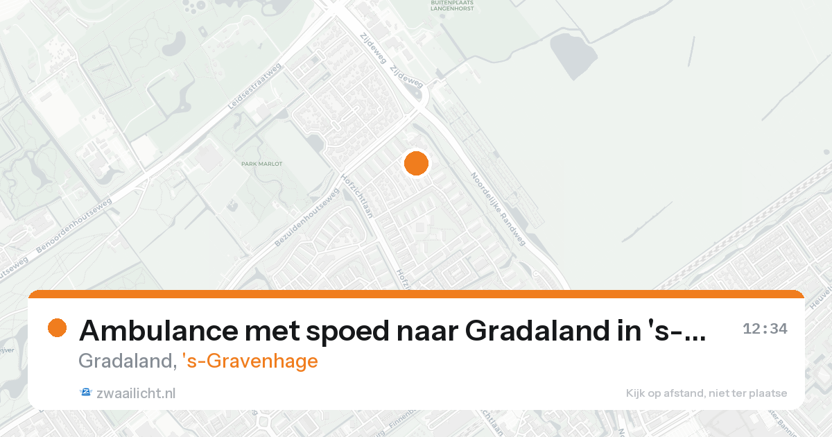 Ambulance met spoed naar Gradaland in 's-Gravenhage — 24 aug 2026