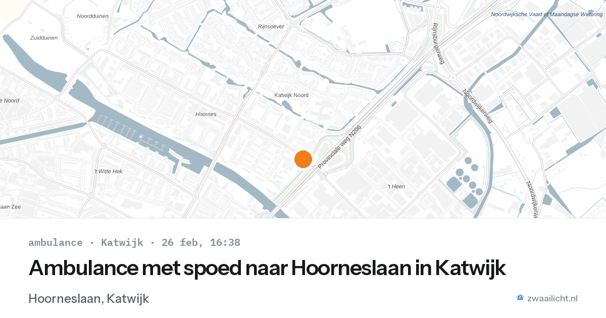 Ambulance met spoed naar Hoorneslaan in Katwijk — 26 feb 2026