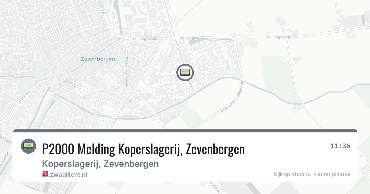 P2000 Melding Koperslagerij, Zevenbergen — 30 jan 2026