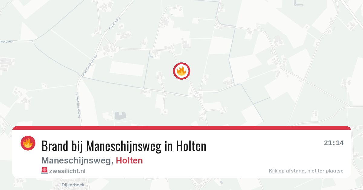 Brand bij Maneschijnsweg in Holten — 27 apr 2026
