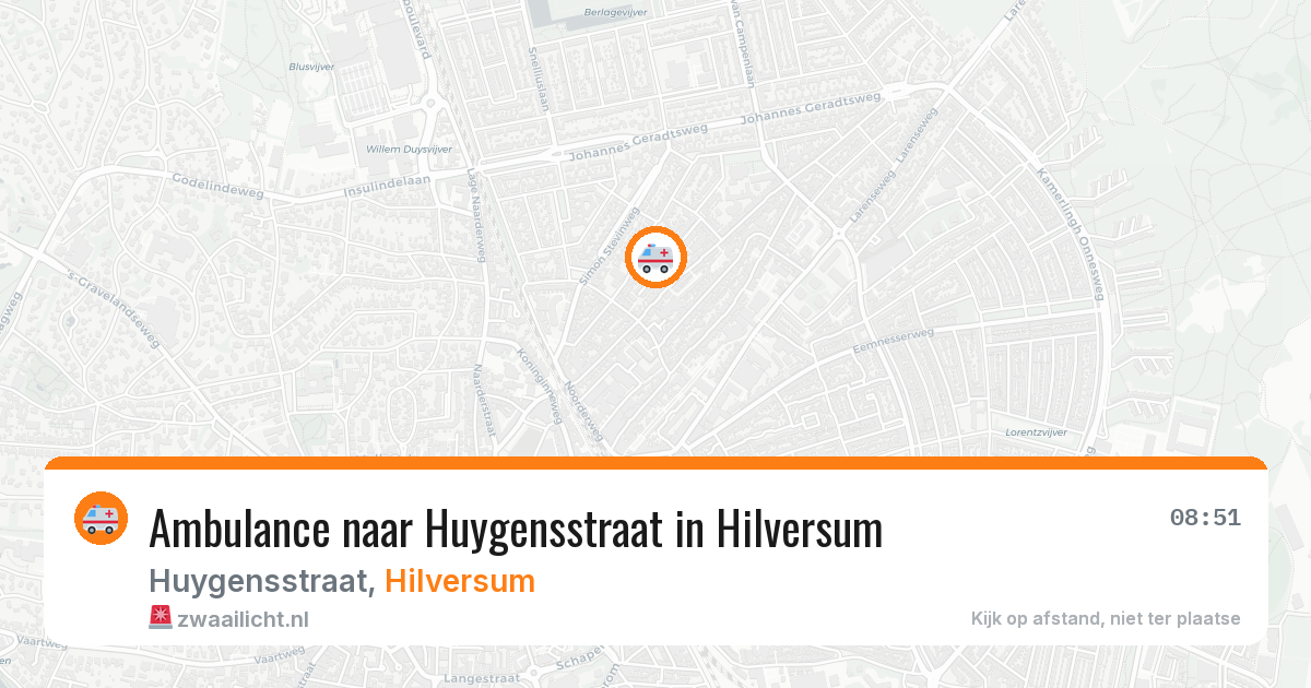 Ambulance naar Huygensstraat in Hilversum — 24 jun 2026