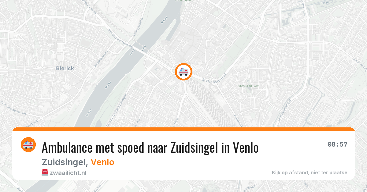 Ambulance met spoed naar Zuidsingel in Venlo — 3 aug 2026