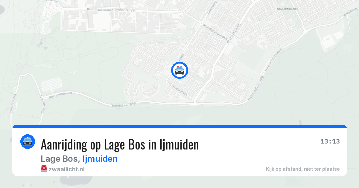 Aanrijding op Lage Bos in Ijmuiden — 13 jul 2026
