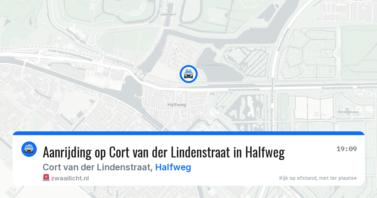 Aanrijding op Cort van der Lindenstraat in Halfweg — 5 jul 2026