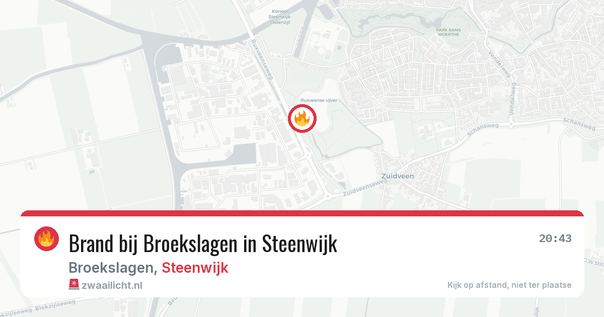 Brand bij Broekslagen in Steenwijk — 25 jun 2026