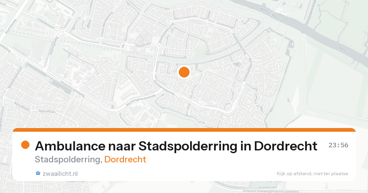 Ambulance naar Stadspolderring in Dordrecht — 25 aug 2026