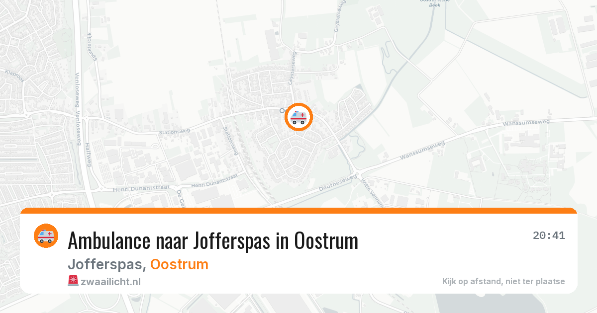 Ambulance naar Jofferspas in Oostrum — 27 mei 2026