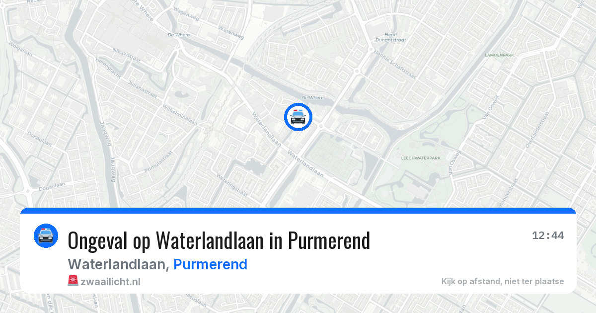 Ongeval op Waterlandlaan in Purmerend — 6 apr 2026