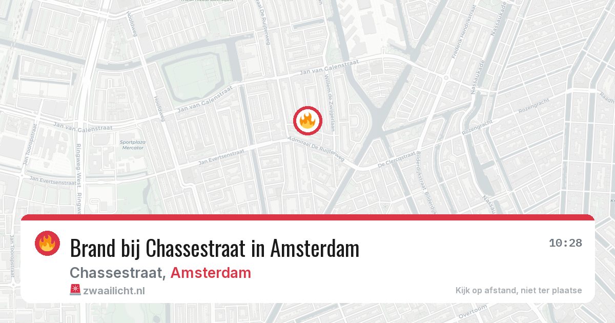 Brand bij Chassestraat in Amsterdam — 4 mei 2026