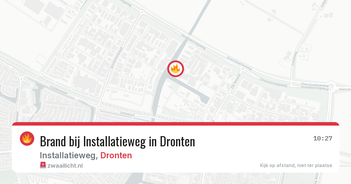 Brand bij Installatieweg in Dronten — 20 jun 2026