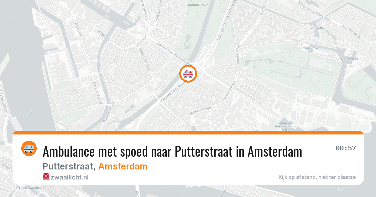 Ambulance met spoed naar Putterstraat in Amsterdam — 29 apr 2026