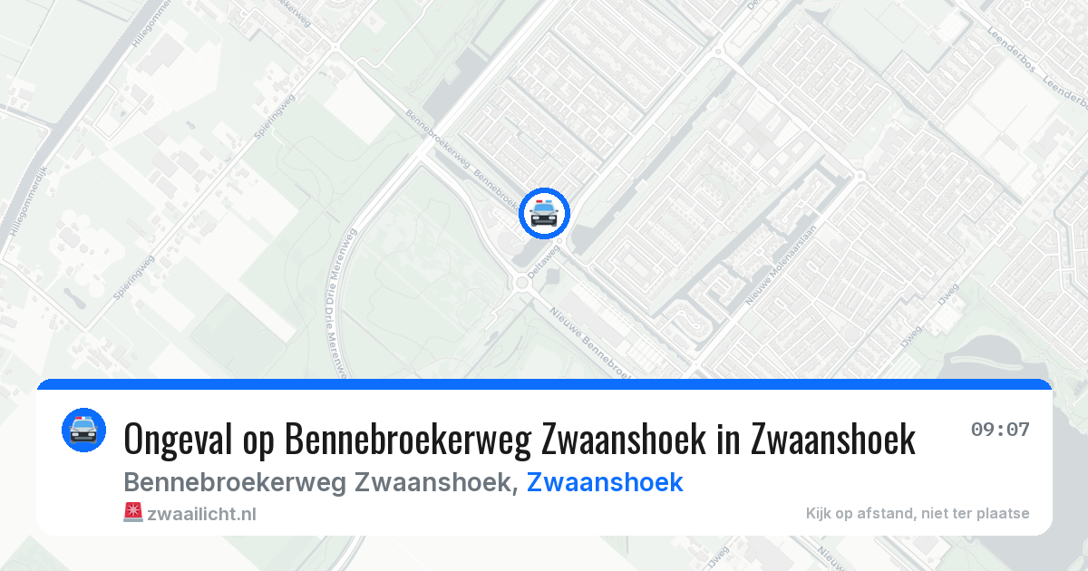 Ongeval op Bennebroekerweg Zwaanshoek in Zwaanshoek — 18 mei 2026