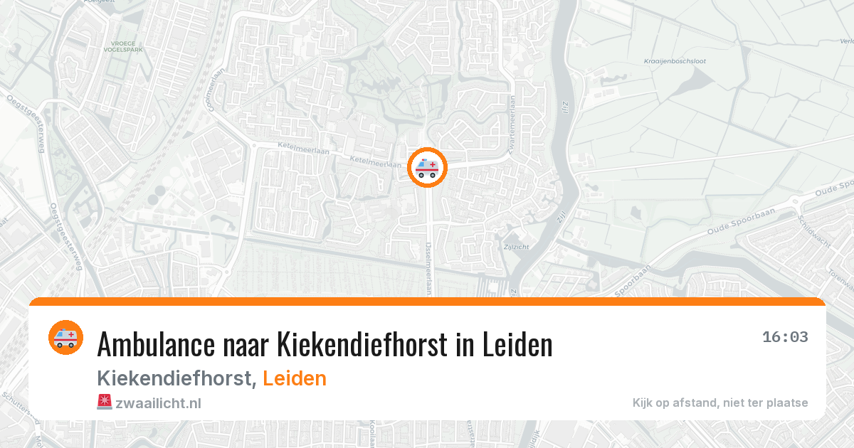 Ambulance naar Kiekendiefhorst in Leiden — 11 jun 2026