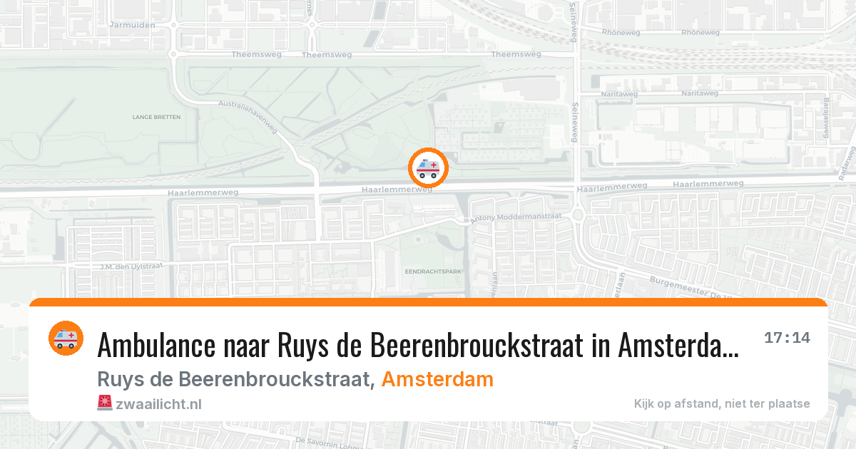 Ambulance naar Ruys de Beerenbrouckstraat in Amsterdam — 30 jul 2026