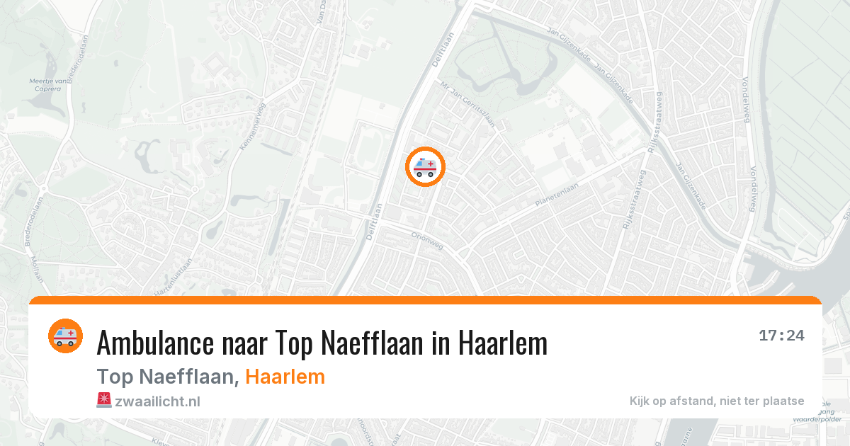 Ambulance naar Top Naefflaan in Haarlem — 17 jun 2026