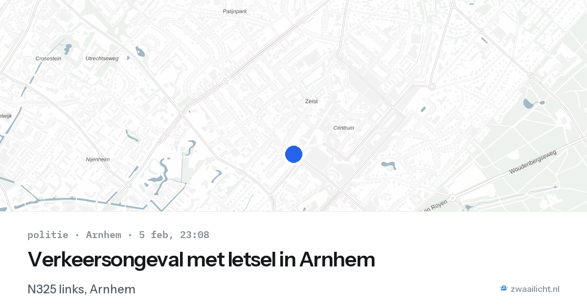 Verkeersongeval met letsel in Arnhem — 5 feb 2026