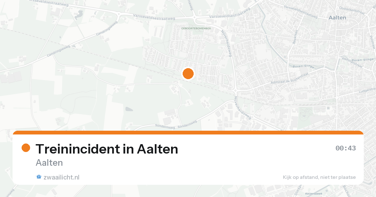 Treinincident in Aalten — 19 aug 2026