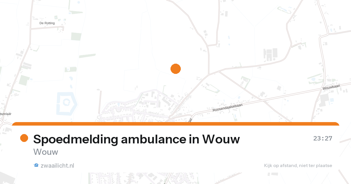 Spoedmelding ambulance in Wouw — 26 aug 2026